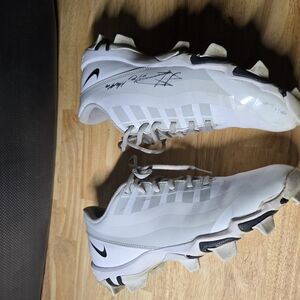 Nike White and Black Cleats